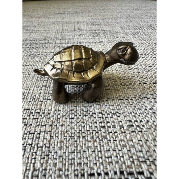 Vintage Brass Turtle Figure Tortoise Chinese Feng Shui God Turtle LJS 1985 - Picture 1 of 5